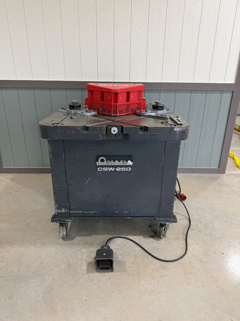 Amada CSW-250 Notching / Cropping Machine for sale at Quinn Bros Industries, Spicewood Texas